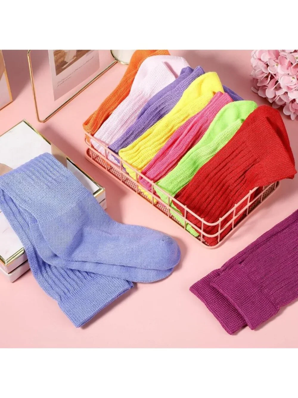 14 Pairs Colorful Slouchy Scrunch Socks for Women - Bright, Fun & Cozy Footwear